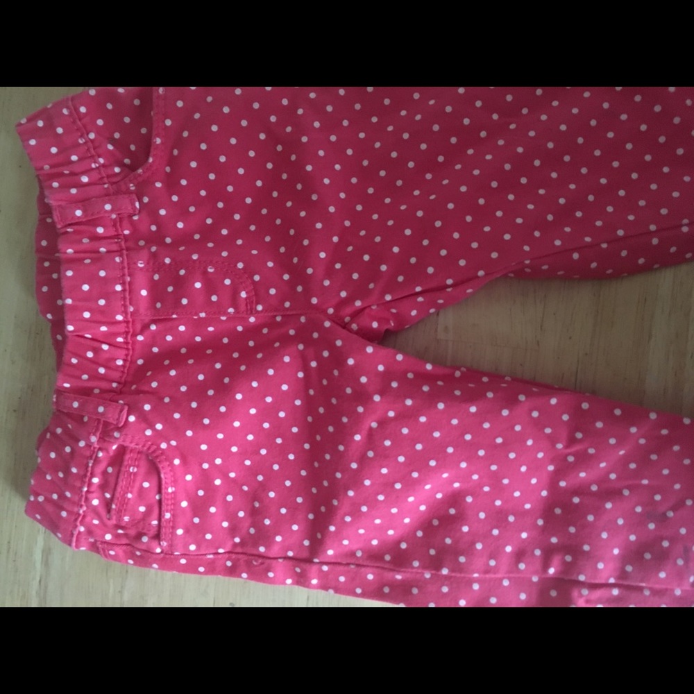 Carters toddler 2t coral polkadot pants jeans pink